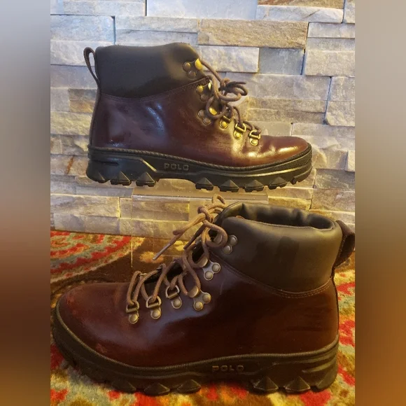 Polo Ralph Brown Lauren Hainsworth boots size 8 Men's - Picture 1 of 5